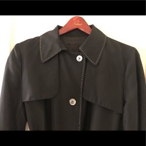 YSL Black Raincoat Trench Coat